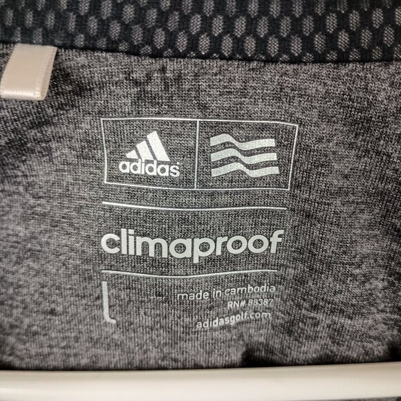 Adidas Womens ClimaProof Golf Jacket Softshell Concealed Hood Full-Zip L Gray - Picture 3 of 12